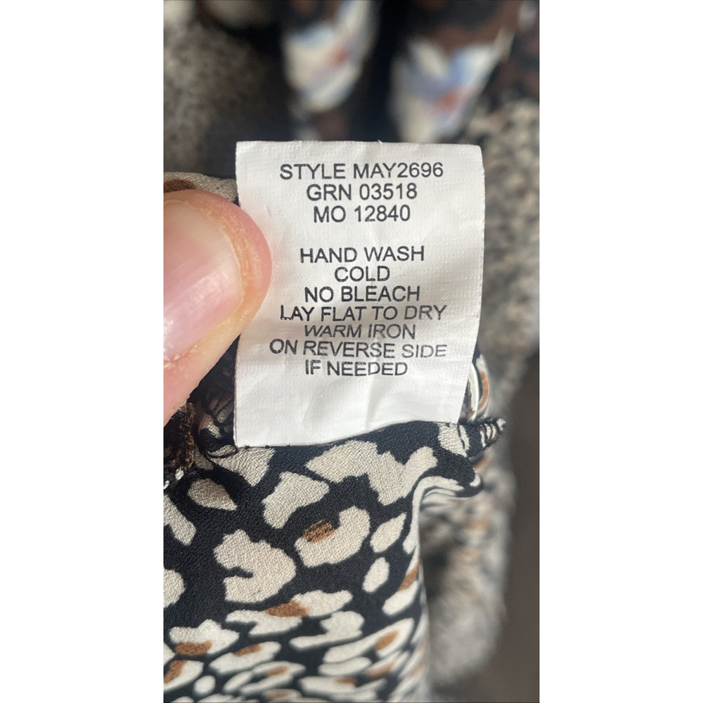 Figueroa & Flower Women's Boho Maxi Dress Sz XL Floral Animal Asymmetrical Hem - Picture 15 of 15